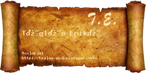 Téglás Enikő névjegykártya